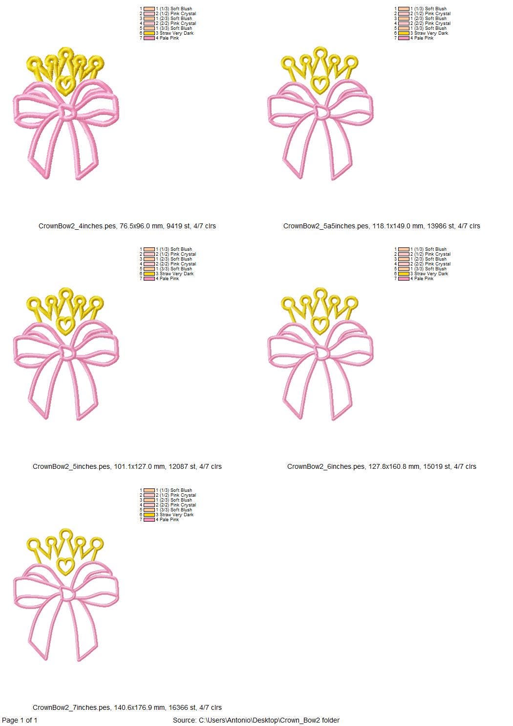 Bow and Princess Crown Diadem Tiara