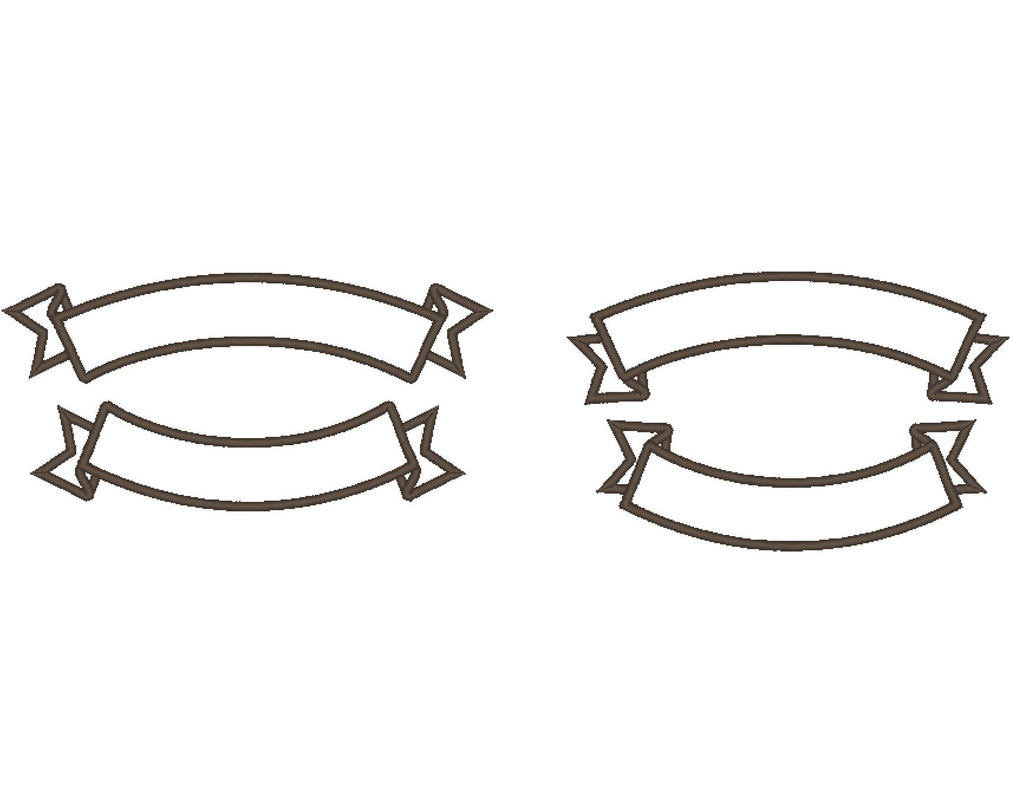 Arc Shape Banner for Rocker Applique