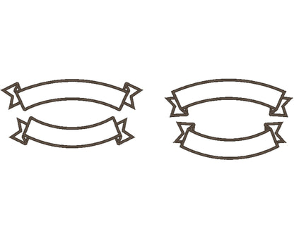 Arc Shape Banner for Rocker Applique