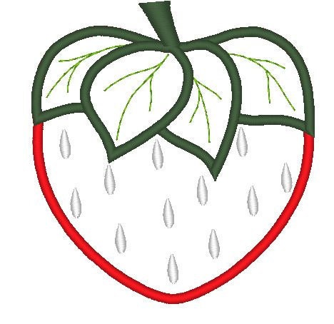 Strawberry in the hoop and Applique machine embroidery design multiple