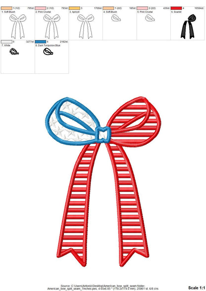 American Patriotic Side Bow