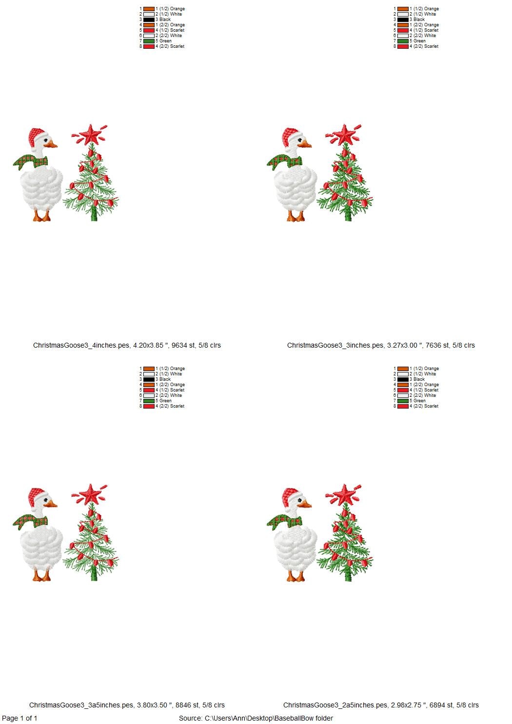 Fringed Christmas Goose Duck