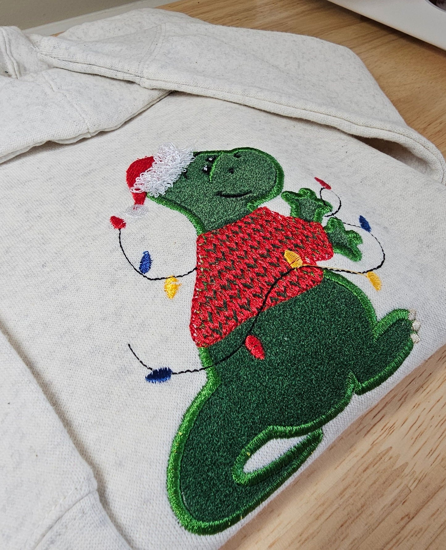 Little Christmas Dinosaur Applique