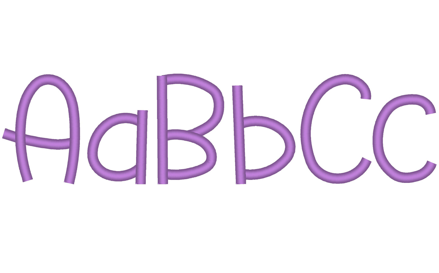 Baby Satin Stitch Fancy Font