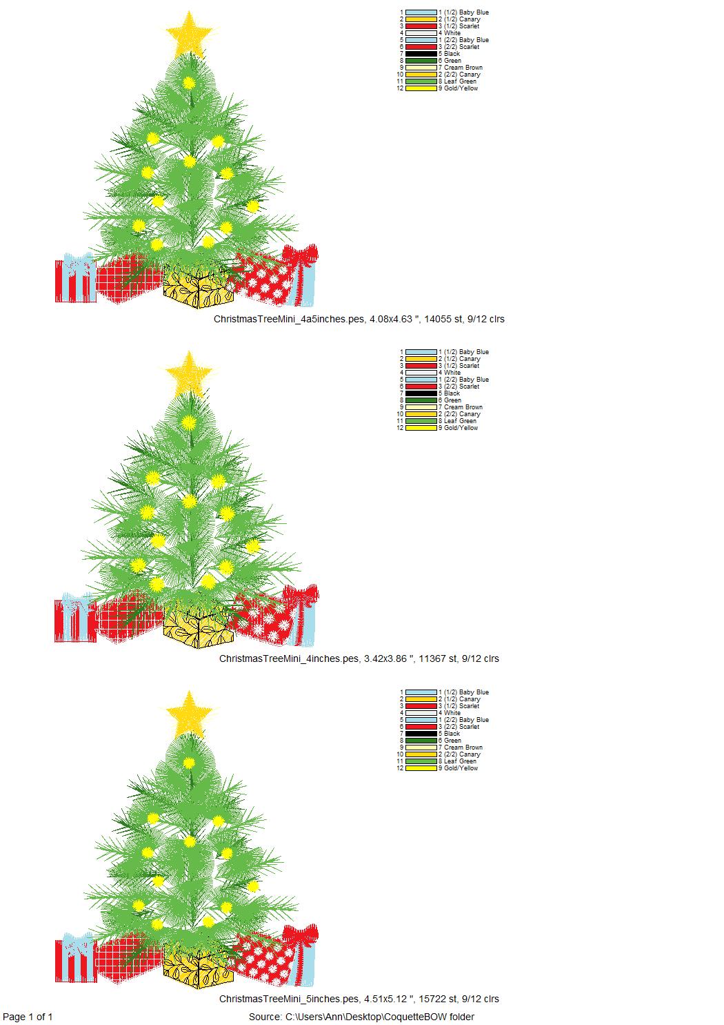 Mini Fringed Christmas Tree with Gifts