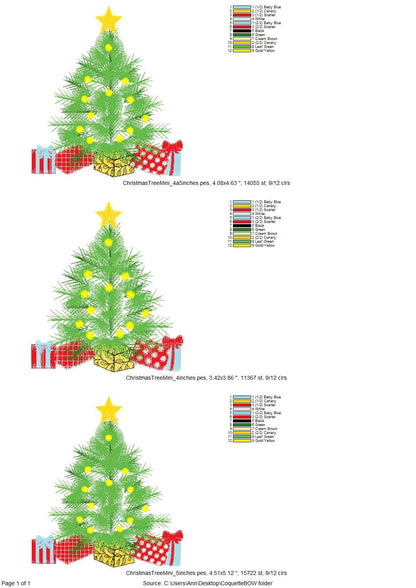 Mini Fringed Christmas Tree with Gifts