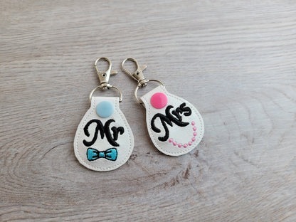 Mr And Mrs Wedding Keychain
