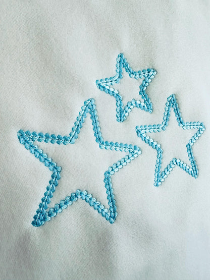 Extra bold chain stitch Star Machine Embroidery Designs mini sizes 1.5
