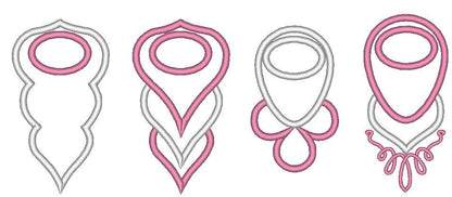 Towel Heart Hanging Hole Topper Set of 4