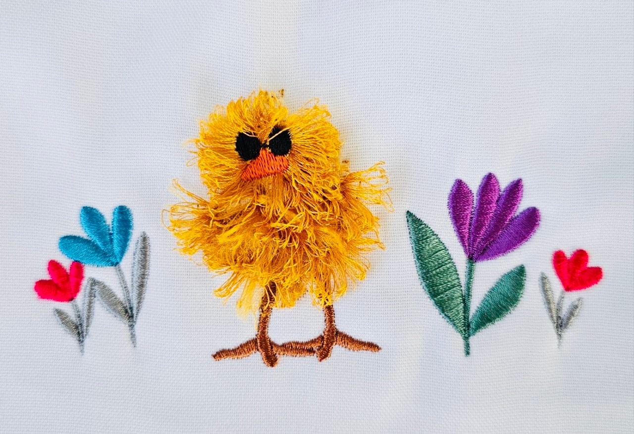 Floral Border Fringed Chick