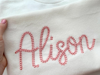 Extra Bold Chain Stitch Handwritten Font Alison