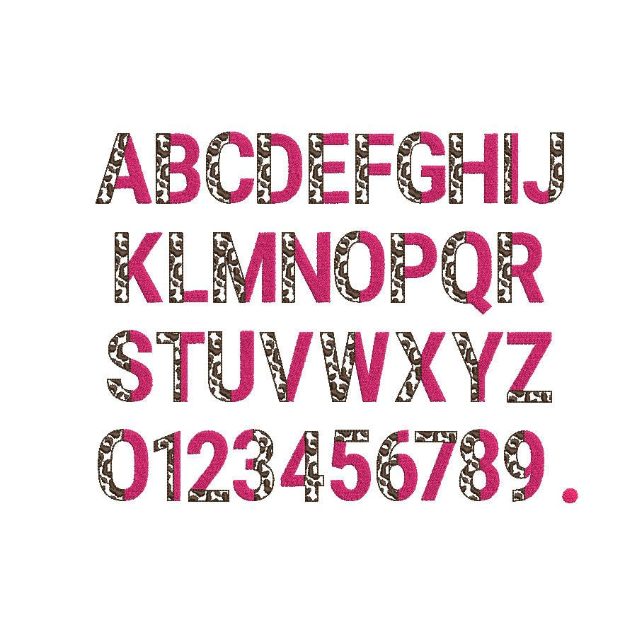 Duotone Split Patterned Font Set of 2