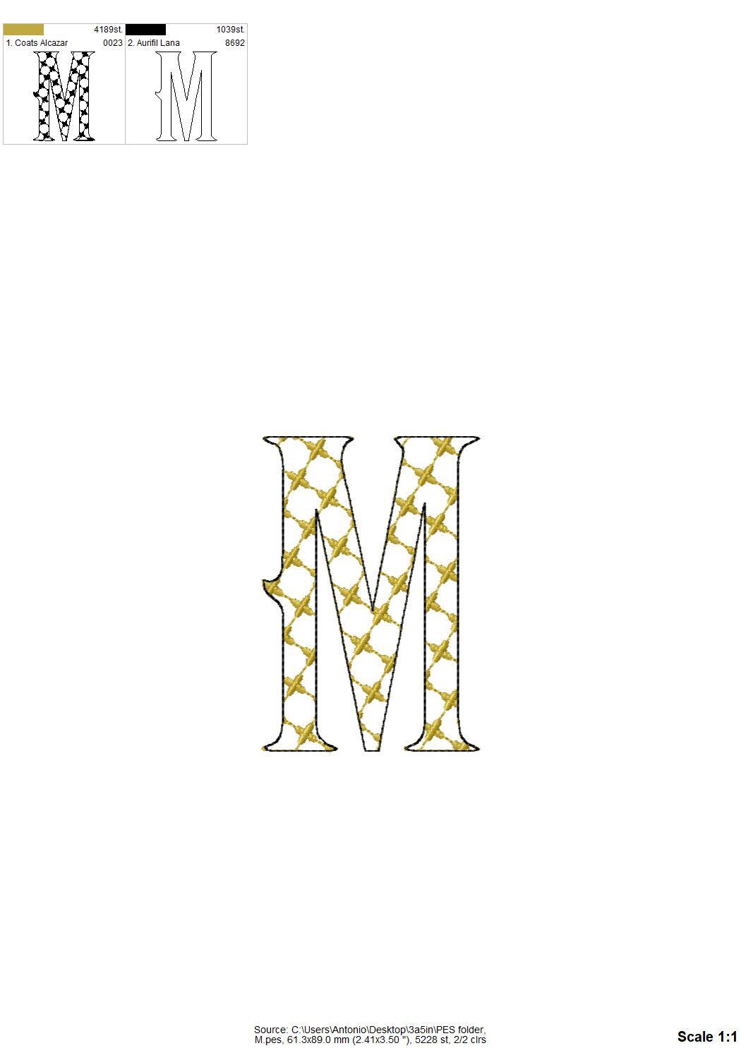 Classic Patterned Fishtail Font