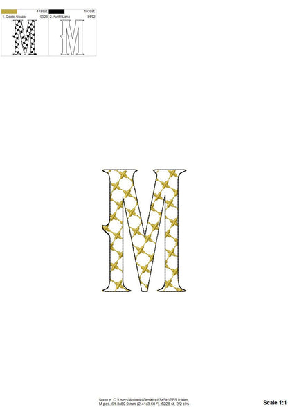 Classic Patterned Fishtail Font