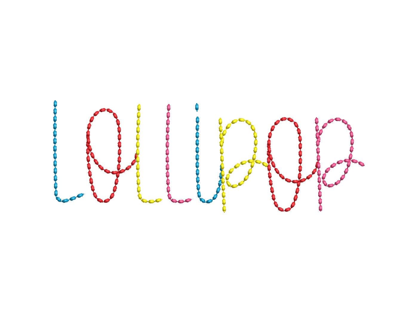 Bean Stitch Thin Line Lollipop Font