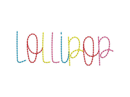 Bean Stitch Thin Line Lollipop Font