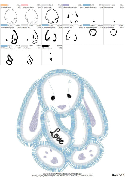 Fringed Bunny Floppy Ears