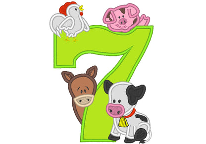 Farm Animals Birthday Numbers