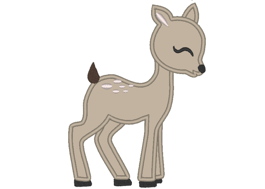 Little Baby Deer Fawn Applique