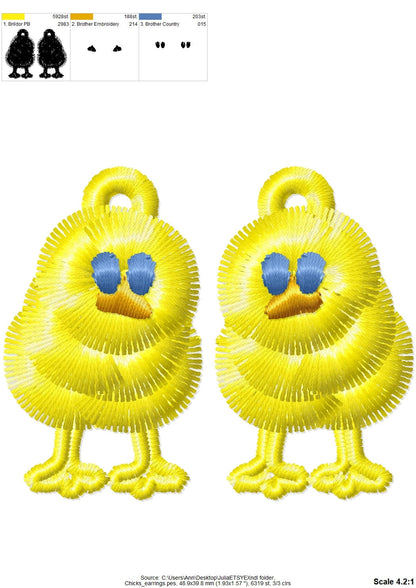 Cute Easter Chick Earrings