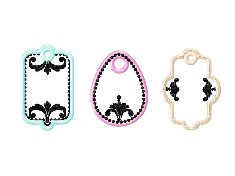 Western wedding glamour name tags Easy In The Hoop ITH Applique machine