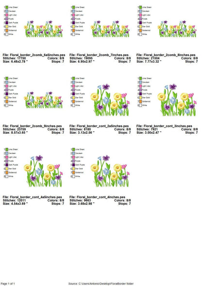 Fringed Floral Border Garden Grass