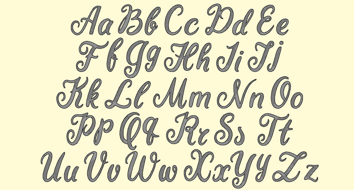 Handwritten Font with Outline Becky