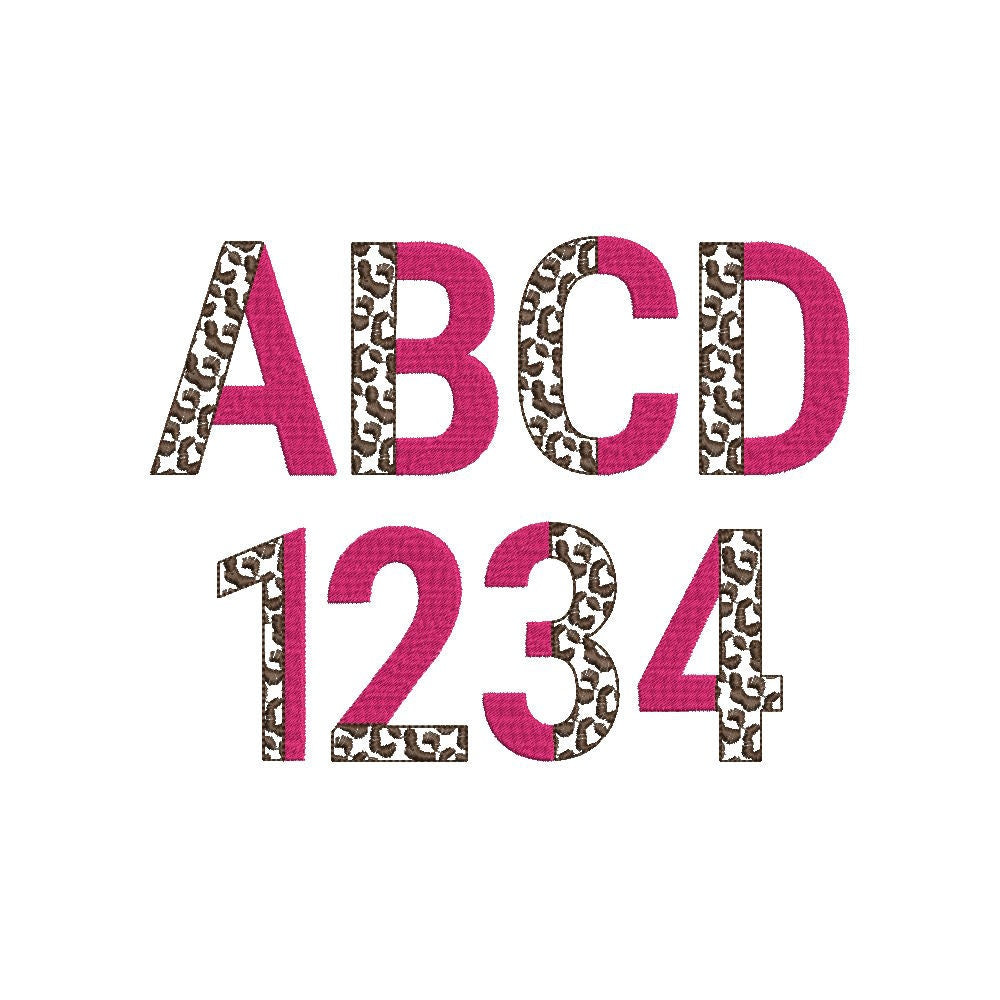 Leopard Spots and Fill Stitch Duotone Split Font