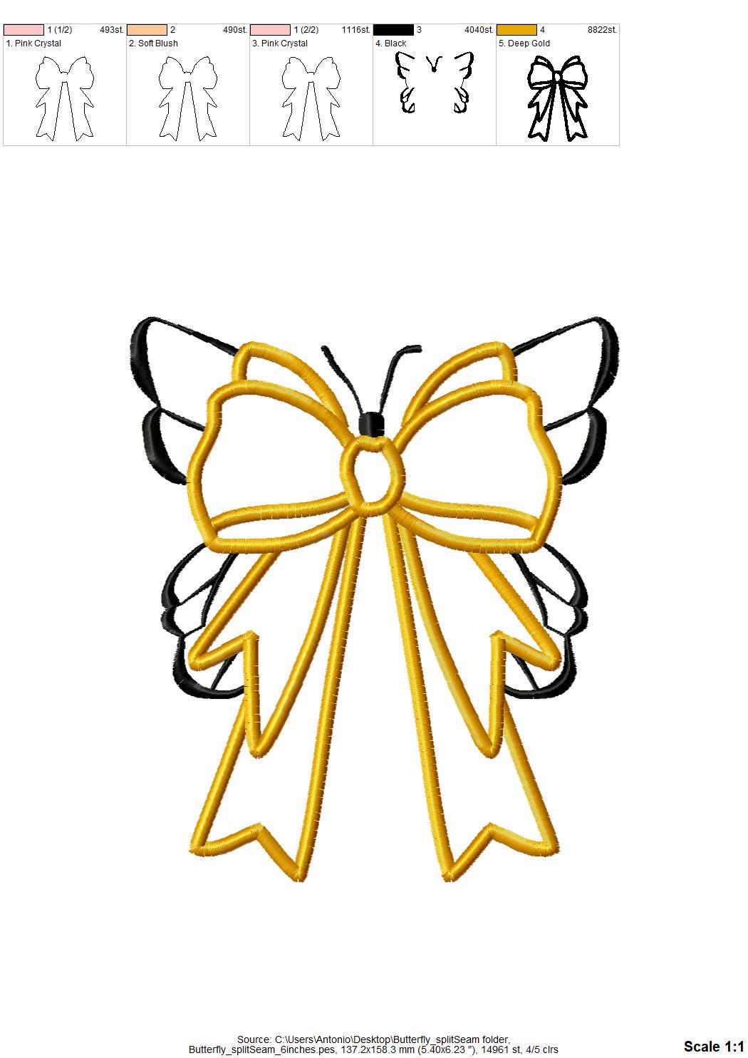 Butterfly And Bow Applique