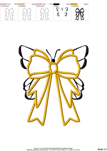 Butterfly And Bow Applique