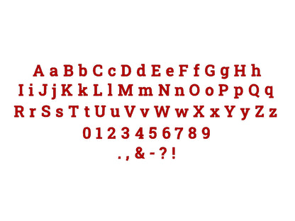 Mini Satin Stitch Block Font