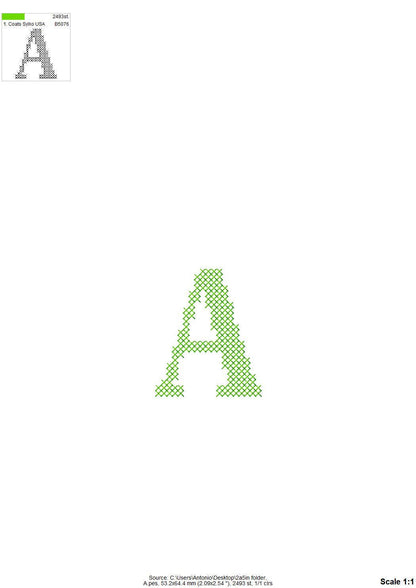 Christmas Cross Stitch Font