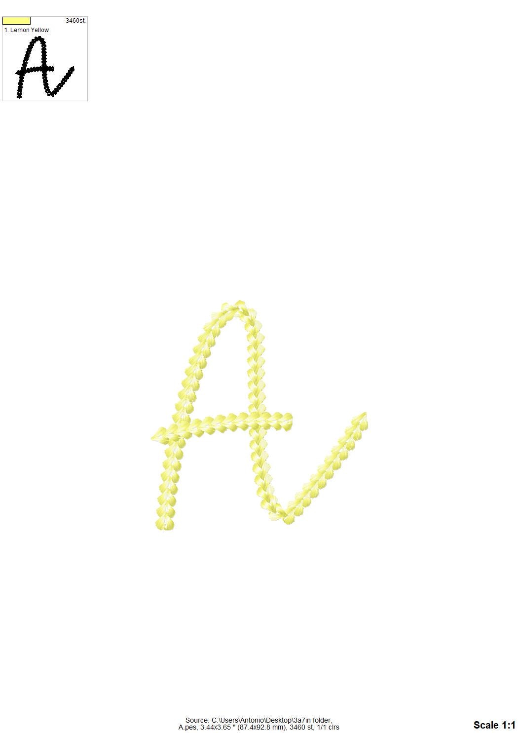 Extra Bold Chain Stitch Handwritten Font