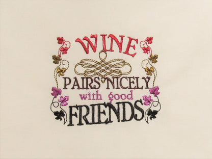 Wine And Friends Quote Set