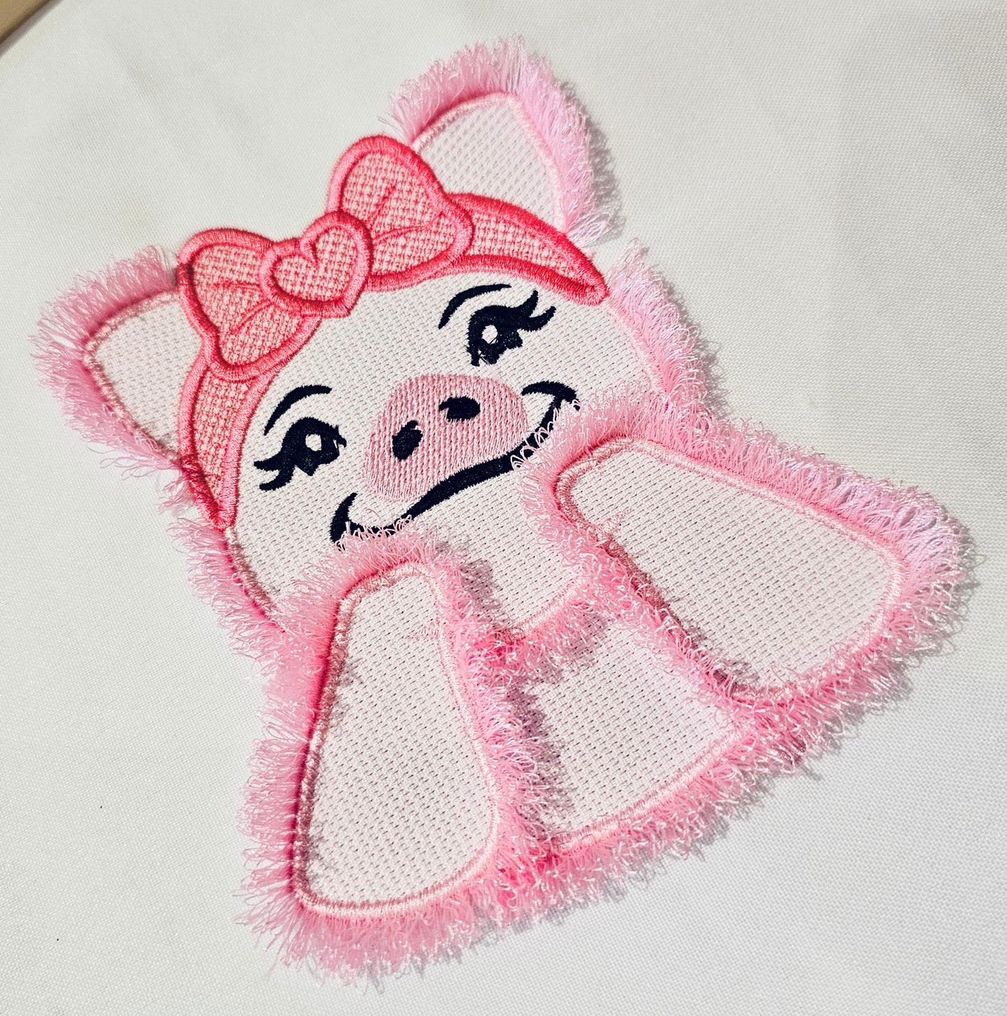 Cute Little Fringed Pig Piggie Piggy