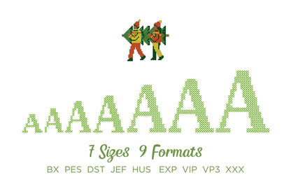 Christmas Cross Stitch Font