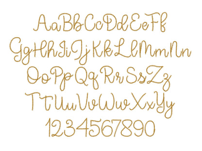 Quick Light Chain Stitch Handwritten Mini Font