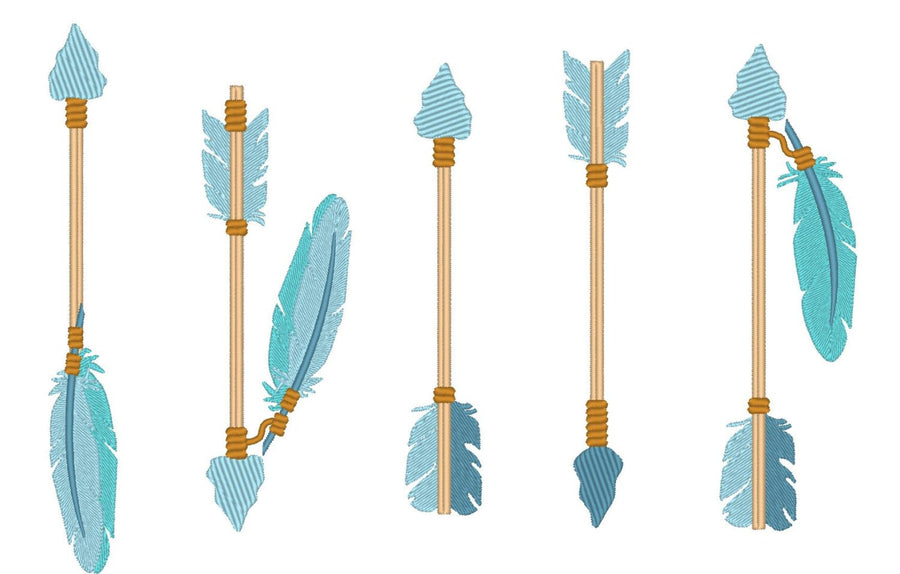 Arrow with Feather Set of 5