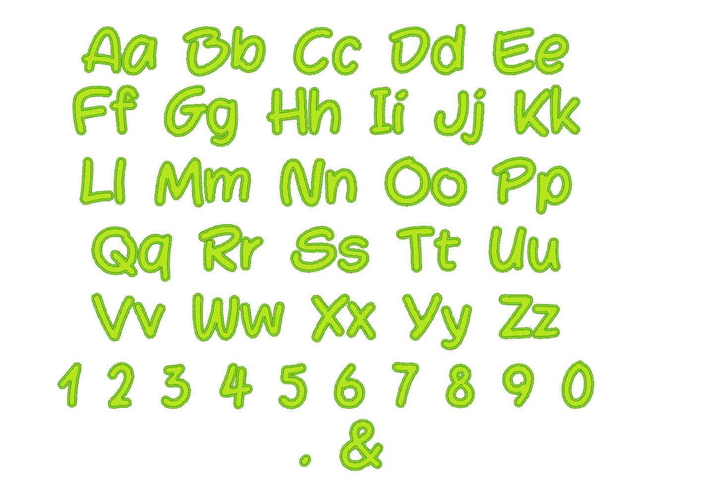 Mulan Monogram Font Applique