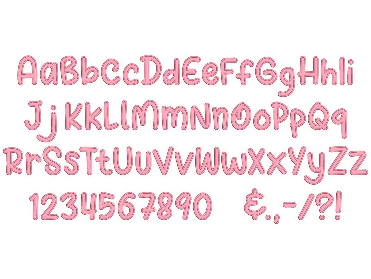 Cute Monogram Font Applique
