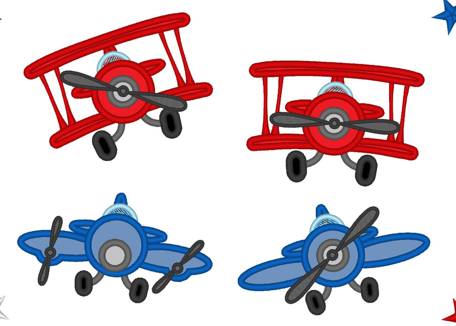 Airplane Applique Set of 4