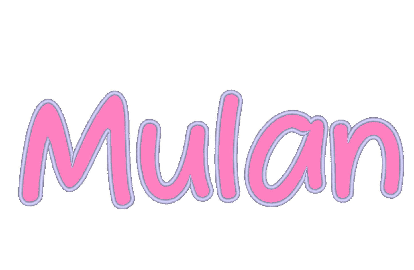 Mulan Monogram Font Applique
