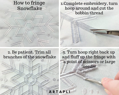 Fringed Snowflake Set of 6