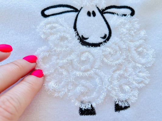 Fringed Fluffy Sheep Lamb