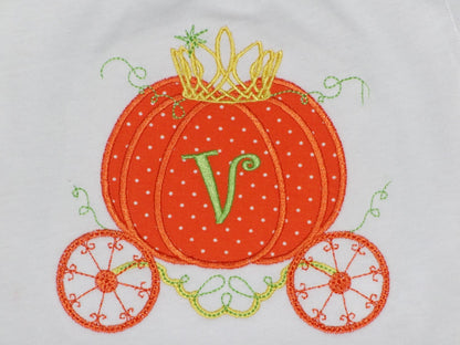 Princess Pumpkin Carriage Set of 2 Applique