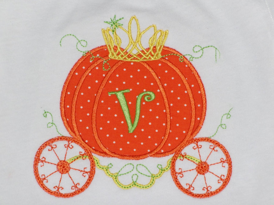 Princess Pumpkin Carriage Set of 2 Applique