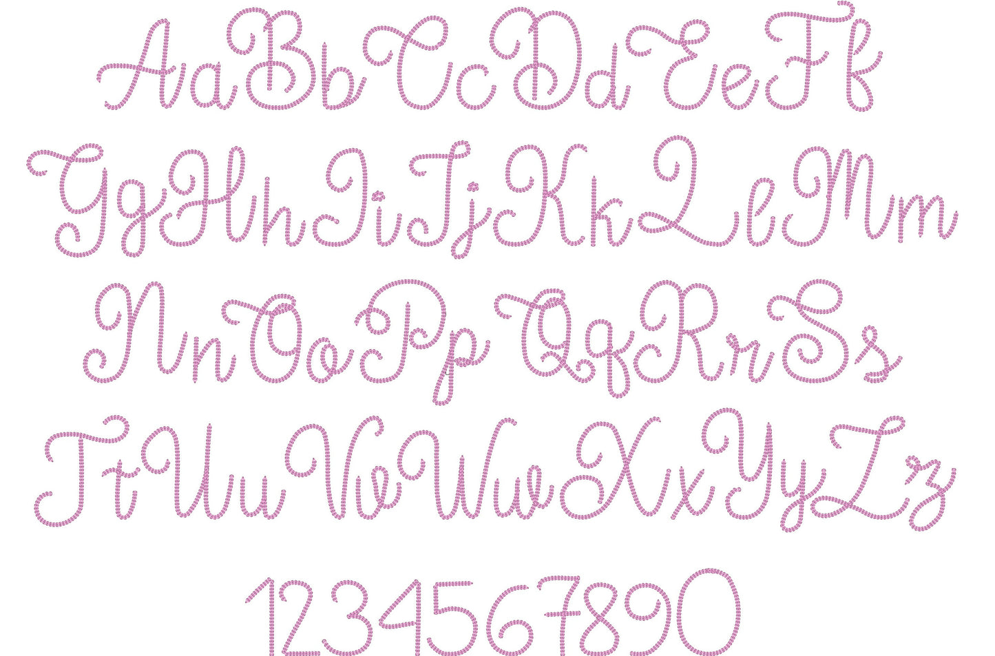 Bold Dense Chain Stitch Handwritten Font