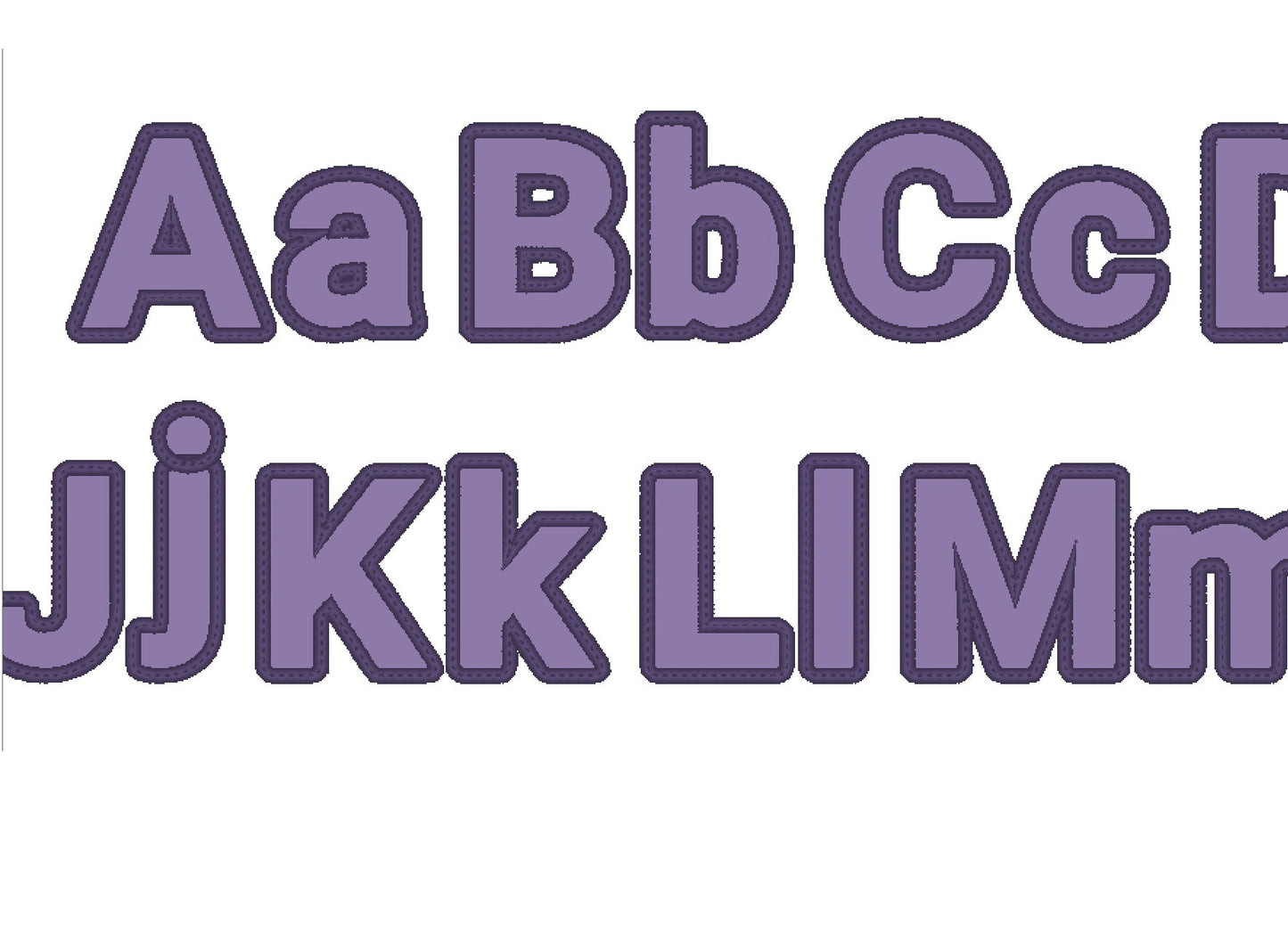 Block Type Font Applique