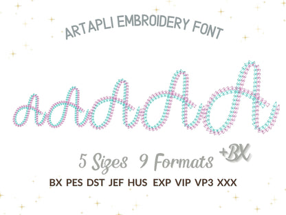 Double Light Chain Stitch Font
