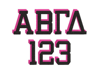 Varsity Block Shadow Sororities Greek Font